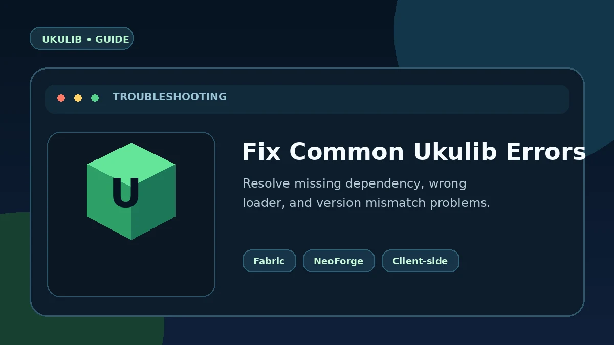 Ukulib troubleshooting guide graphic