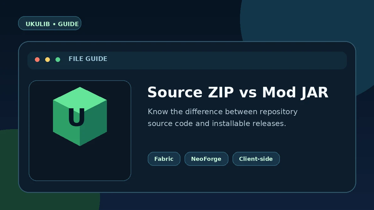 Ukulib source ZIP versus JAR guide graphic